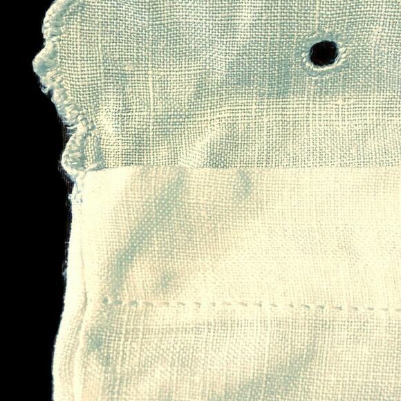 Butterfly White Cotton Cloth Bun Warmer Detailed Stitching - Picture 5 of 8